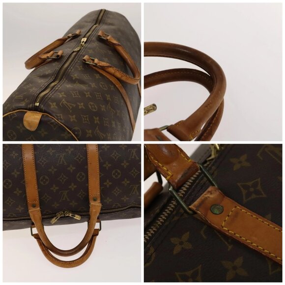LOUIS VUITTON Monogram Keepall 55 Boston Bag M41424 LV Auth 140260 - Picture 16 of 16